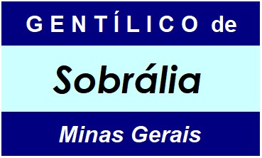 Gentílico da Cidade Sobrália