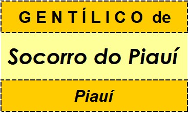 Gentílico da Cidade Socorro do Piauí