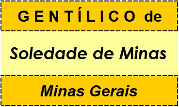 Gentílico da Cidade Soledade de Minas