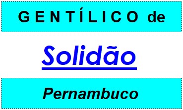 Gentílico da Cidade Solidão