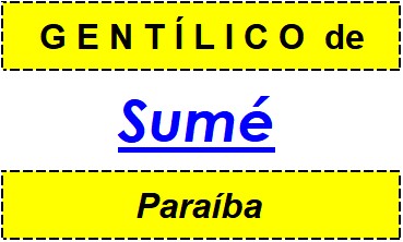 Gentílico da Cidade Sumé