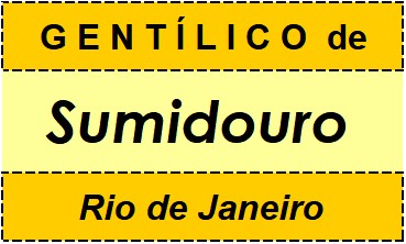 Gentílico da Cidade Sumidouro