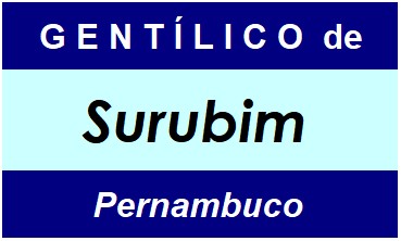 Gentílico da Cidade Surubim