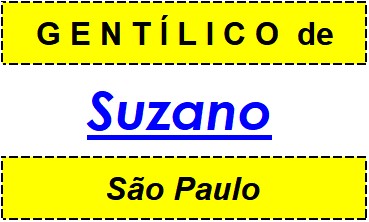 Gentílico da Cidade Suzano