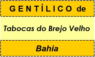 Gentílico da Cidade Tabocas do Brejo Velho