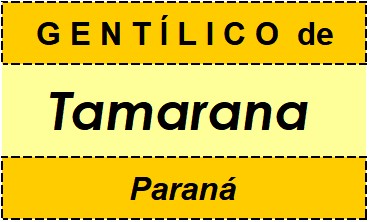 Gentílico da Cidade Tamarana