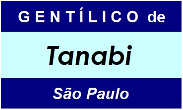 Gentílico da Cidade Tanabi