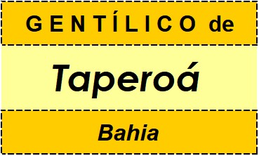 Gentílico da Cidade Taperoá