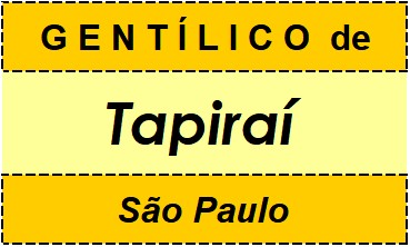 Gentílico da Cidade Tapiraí