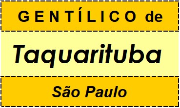 Gentílico da Cidade Taquarituba