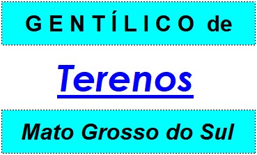 Gentílico da Cidade Terenos