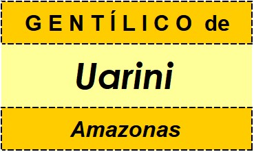 Gentílico da Cidade Uarini