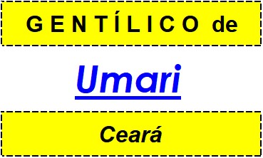 Gentílico da Cidade Umari