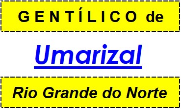 Gentílico da Cidade Umarizal