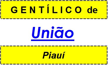 Gentílico da Cidade União