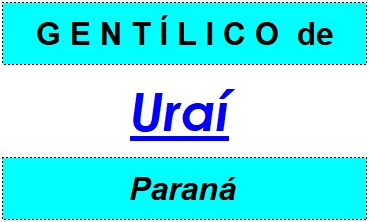 Gentílico da Cidade Uraí