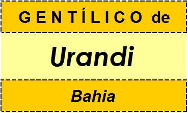 Gentílico da Cidade Urandi