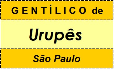 Gentílico da Cidade Urupês