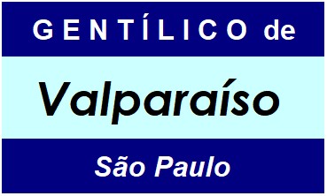 Gentílico da Cidade Valparaíso