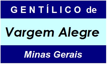 Gentílico da Cidade Vargem Alegre