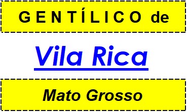 Gentílico da Cidade Vila Rica