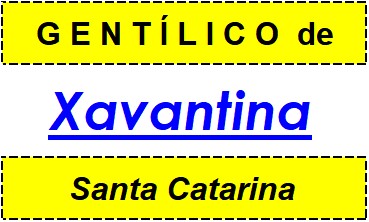 Gentílico da Cidade Xavantina