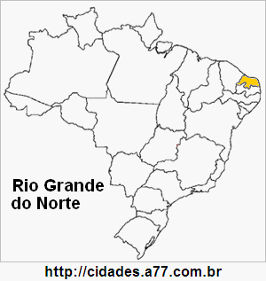 Datas De Aniversarios De Cidades Do Rio Grande Do Norte Localizacao Do Estado Rio Grande Do Norte No Mapa Do Brasil