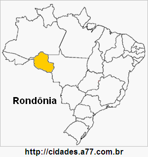 Mapa do estado de rondônia do brasil